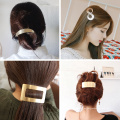 große metall snap haarspangen geometrie frühling haarnadel clip femme ins koreanische pferdeschwanz haarspangen haarschmuck für mädchen